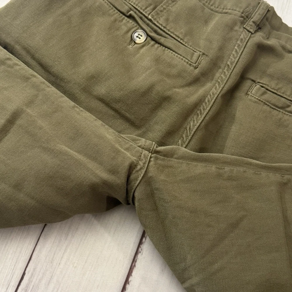 Free People Pants Women 0 Olive Green Wide Leg Pleated High Rise Casual Trousers
